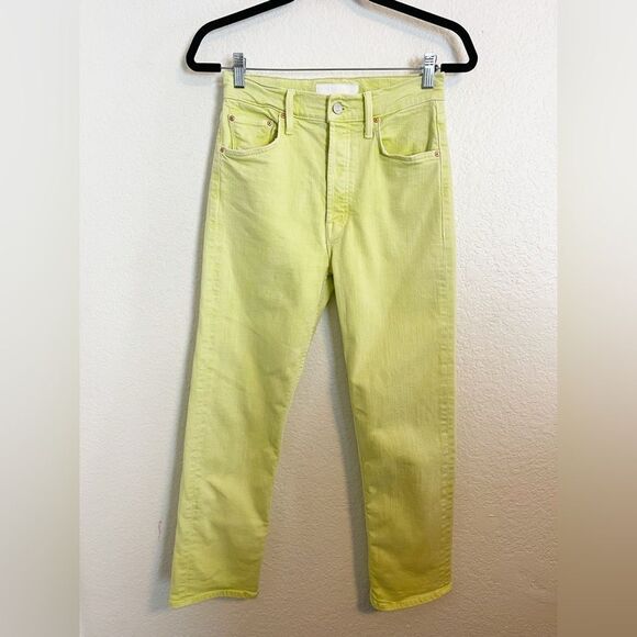 MOTHER Superior the tomcat the devil may care Ankle & Cropped Jeans in Yellow 26 - Picture 4 of 10